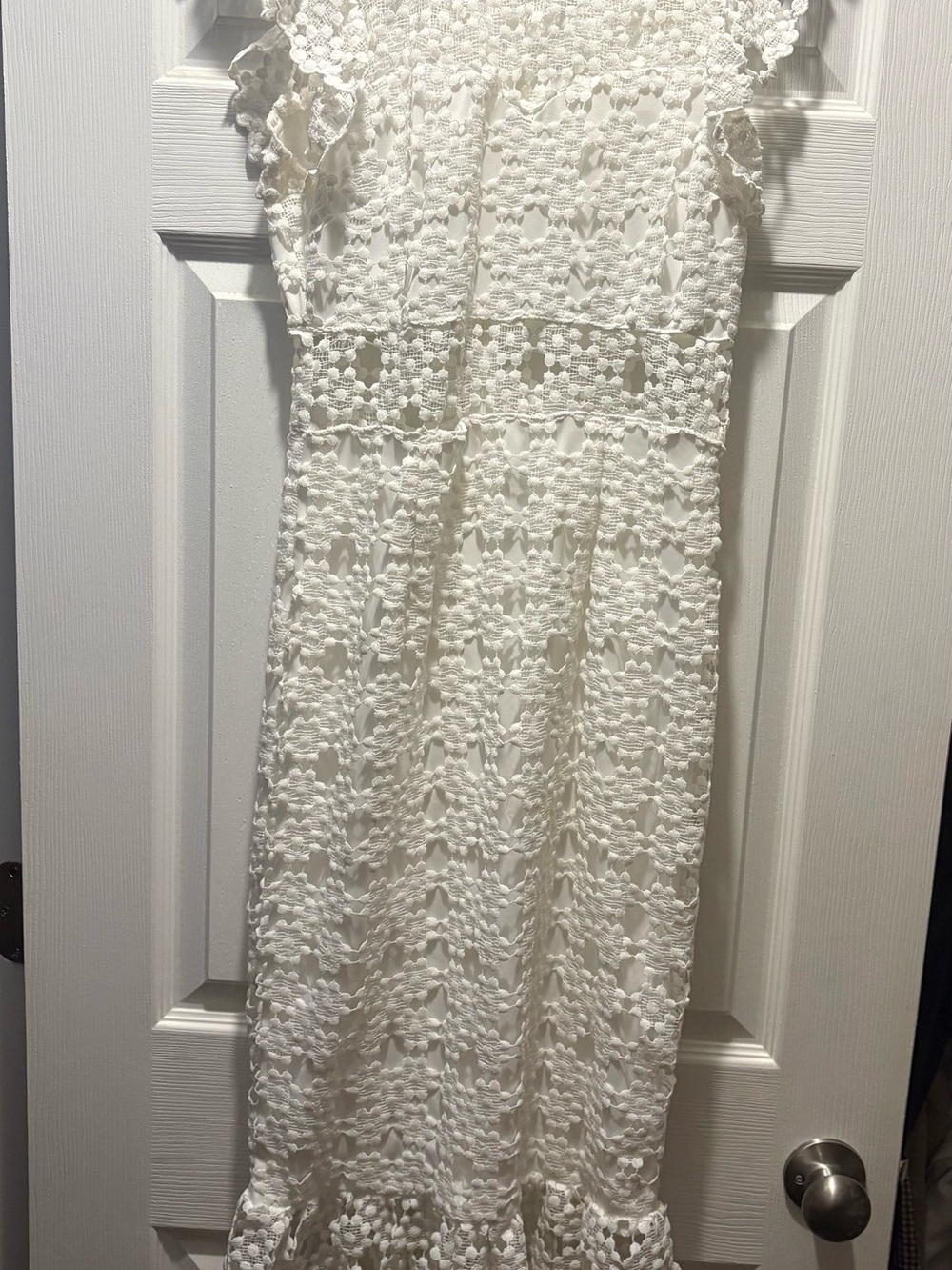 Petal & Pup White Crochet Floral Midi Dress - Picture 2 of 2